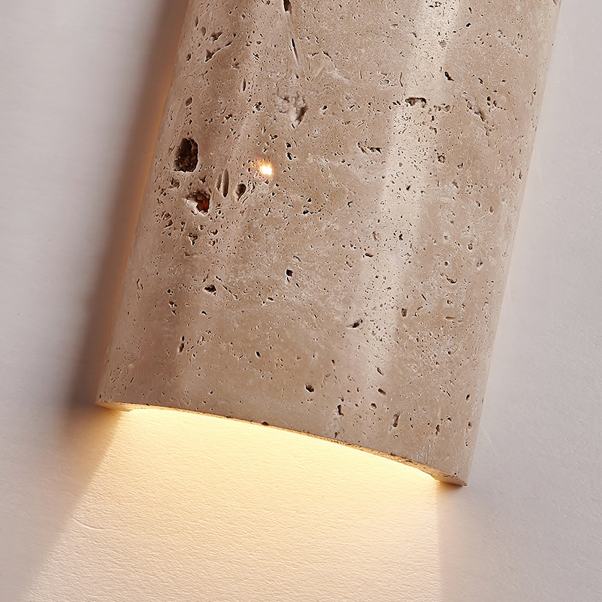 Lina Travertine Wall Sconce – Sculptural Stone Lighting for Modern Interiors