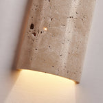 Lina Travertine Wall Sconce – Sculptural Stone Lighting for Modern Interiors