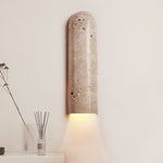 Lina Travertine Wall Sconce – Sculptural Stone Lighting for Modern Interiors
