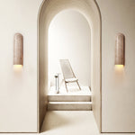 Lina Travertine Wall Sconce – Sculptural Stone Lighting for Modern Interiors