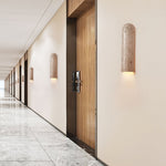 Lina Travertine Wall Sconce – Sculptural Stone Lighting for Modern Interiors