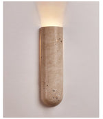 Lina Travertine Wall Sconce – Sculptural Stone Lighting for Modern Interiors
