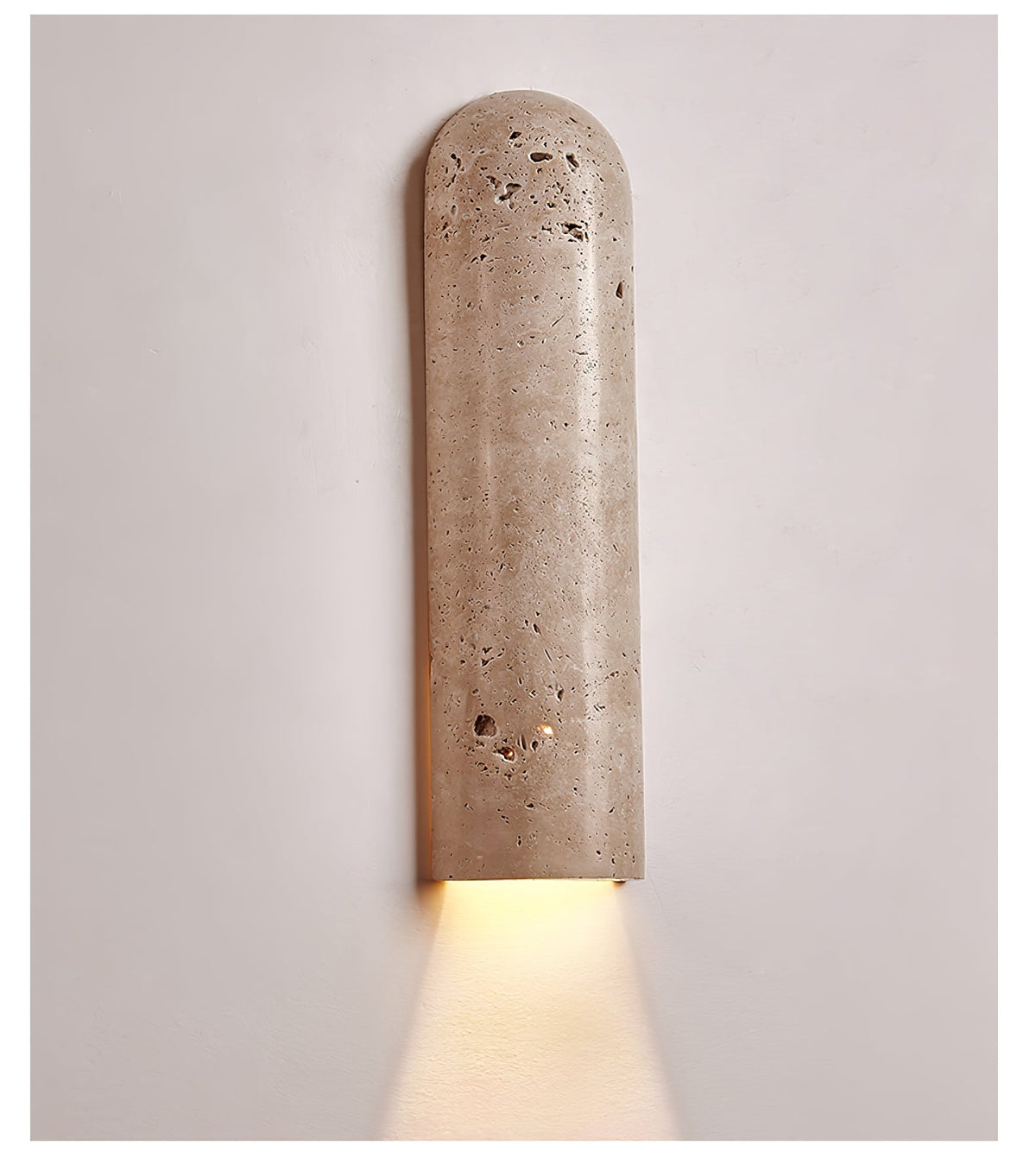 Lina Travertine Wall Sconce – Sculptural Stone Lighting for Modern Interiors