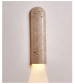 Lina Travertine Wall Sconce – Sculptural Stone Lighting for Modern Interiors