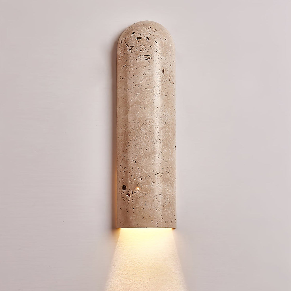 Lina Travertine Wall Sconce – Sculptural Stone Lighting for Modern Interiors