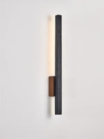 Linaris LED Wall Sconce in Black Travertine and Walnut Wood