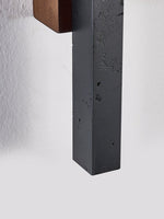 Linaris LED Wall Sconce in Black Travertine and Walnut Wood
