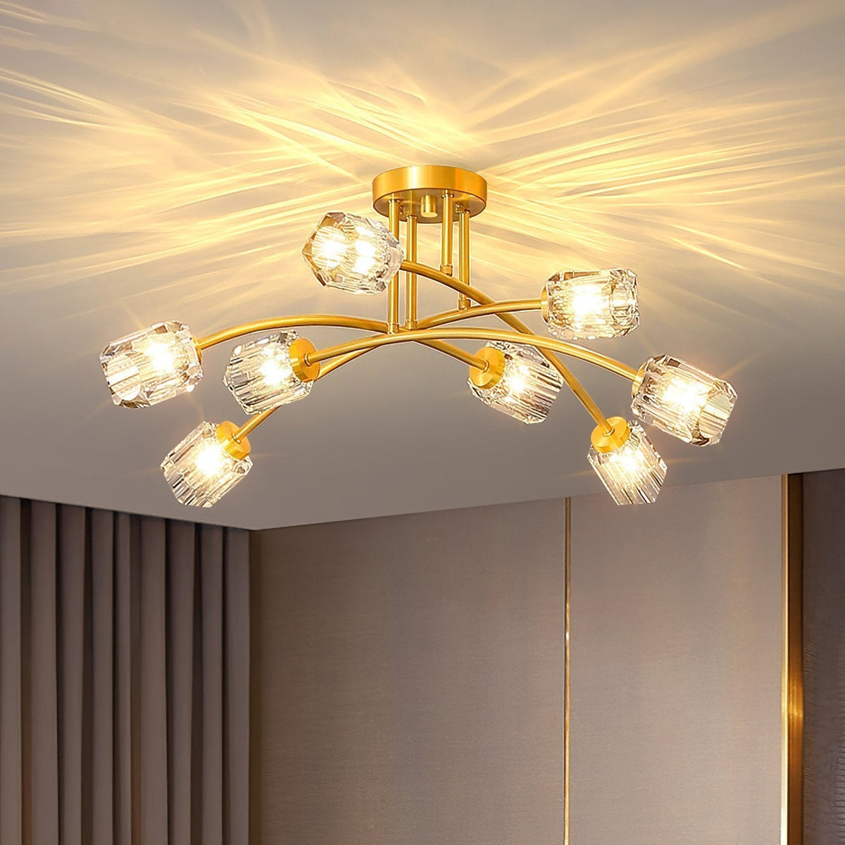 Lindby Crystal Ceiling Light