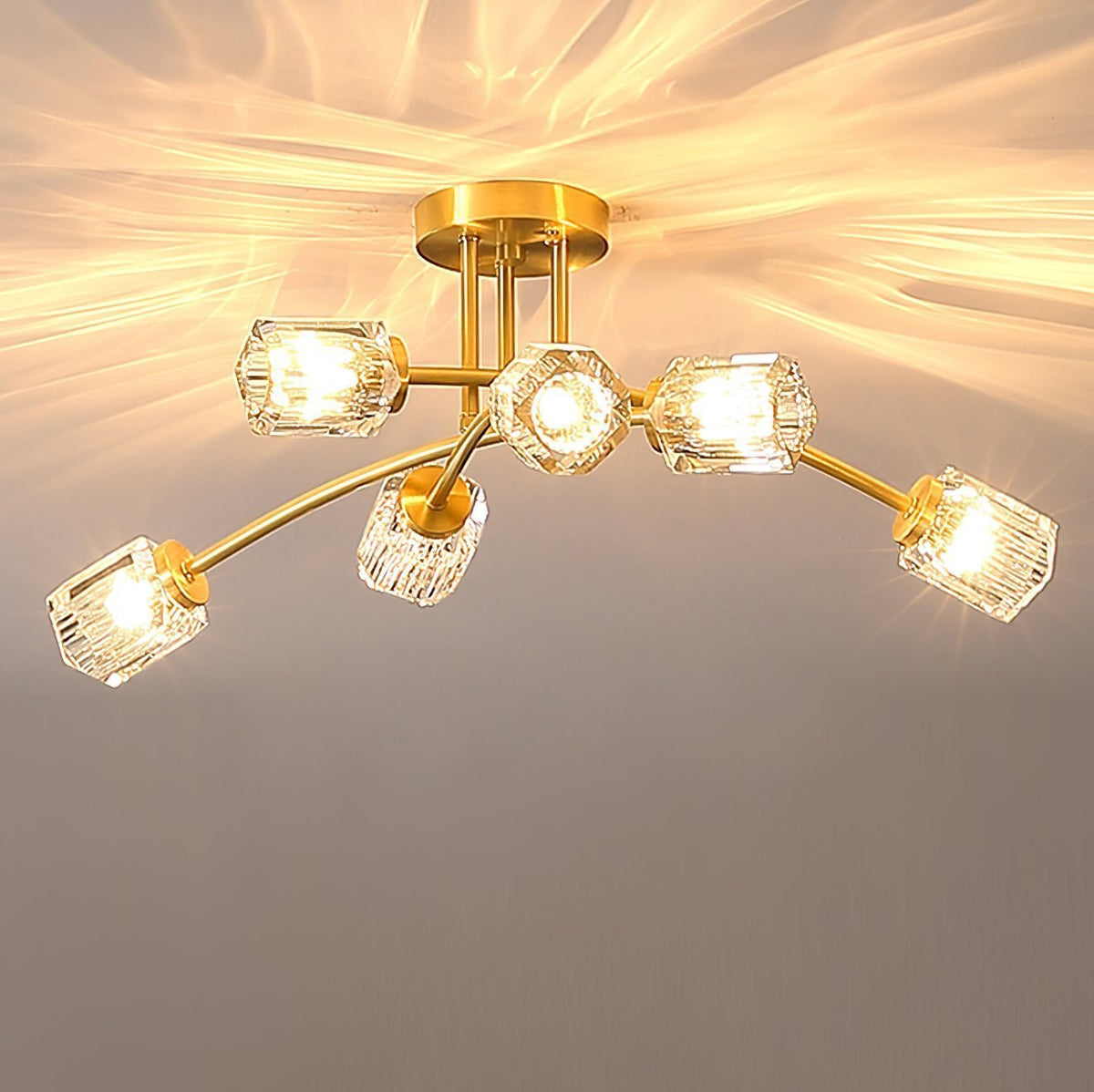 Lindby Crystal Ceiling Light