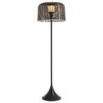 Callum Woven Solar Floor Lamp – Artisan Outdoor LED Lighting
