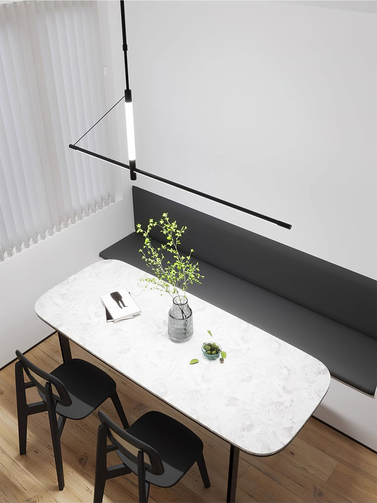Linea Axis Modern Linear LED Pendant Light for Kitchen Island