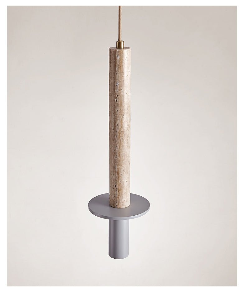 Linea Travertine Pendant Light – Modern Stone Pendant Lamp for Dining & Living Spaces
