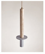 Linea Travertine Pendant Light – Modern Stone Pendant Lamp for Dining & Living Spaces