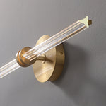 Linear Filament Wall Sconce in Brass and Glass for Modern Interiors