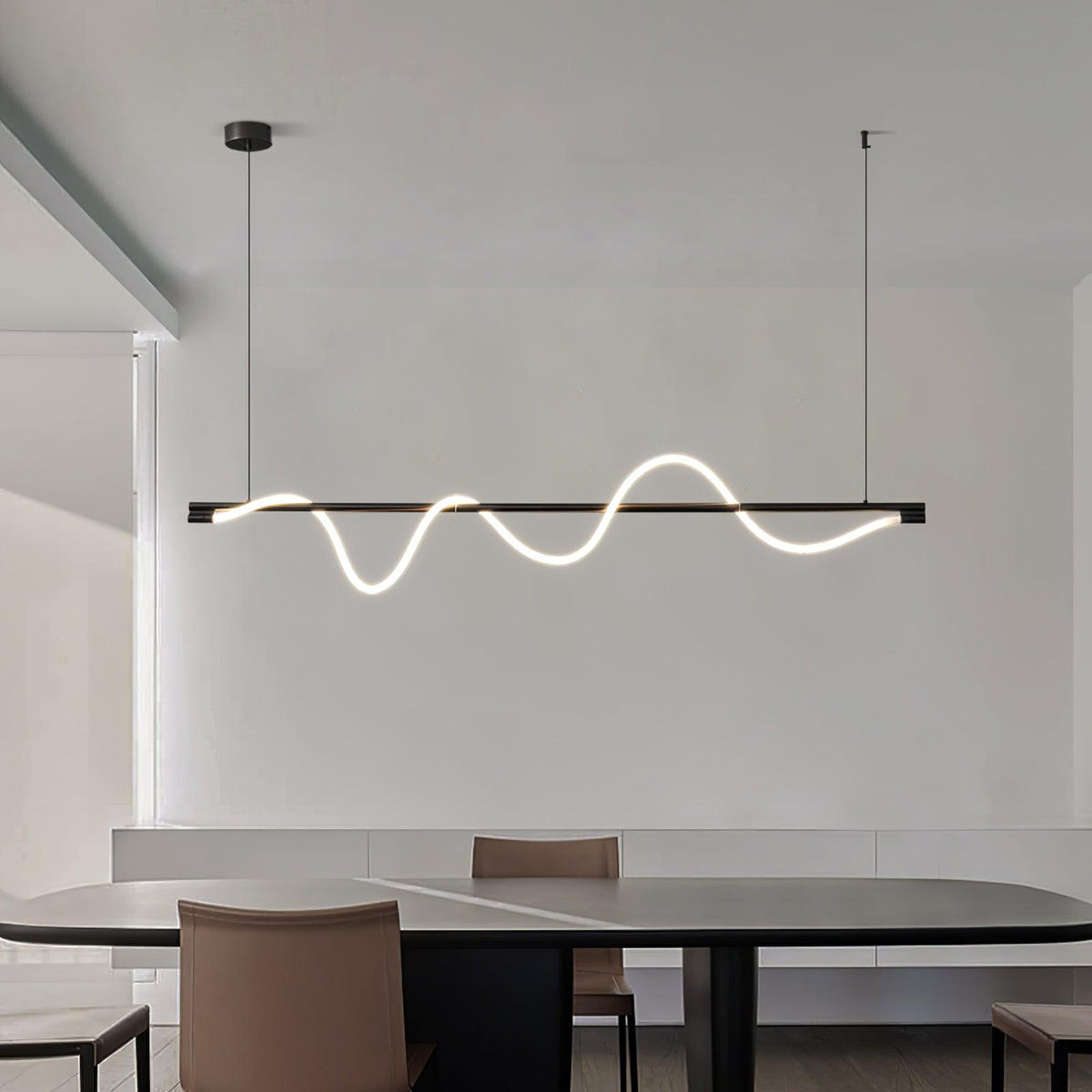 Linear Curve Island Chandelier