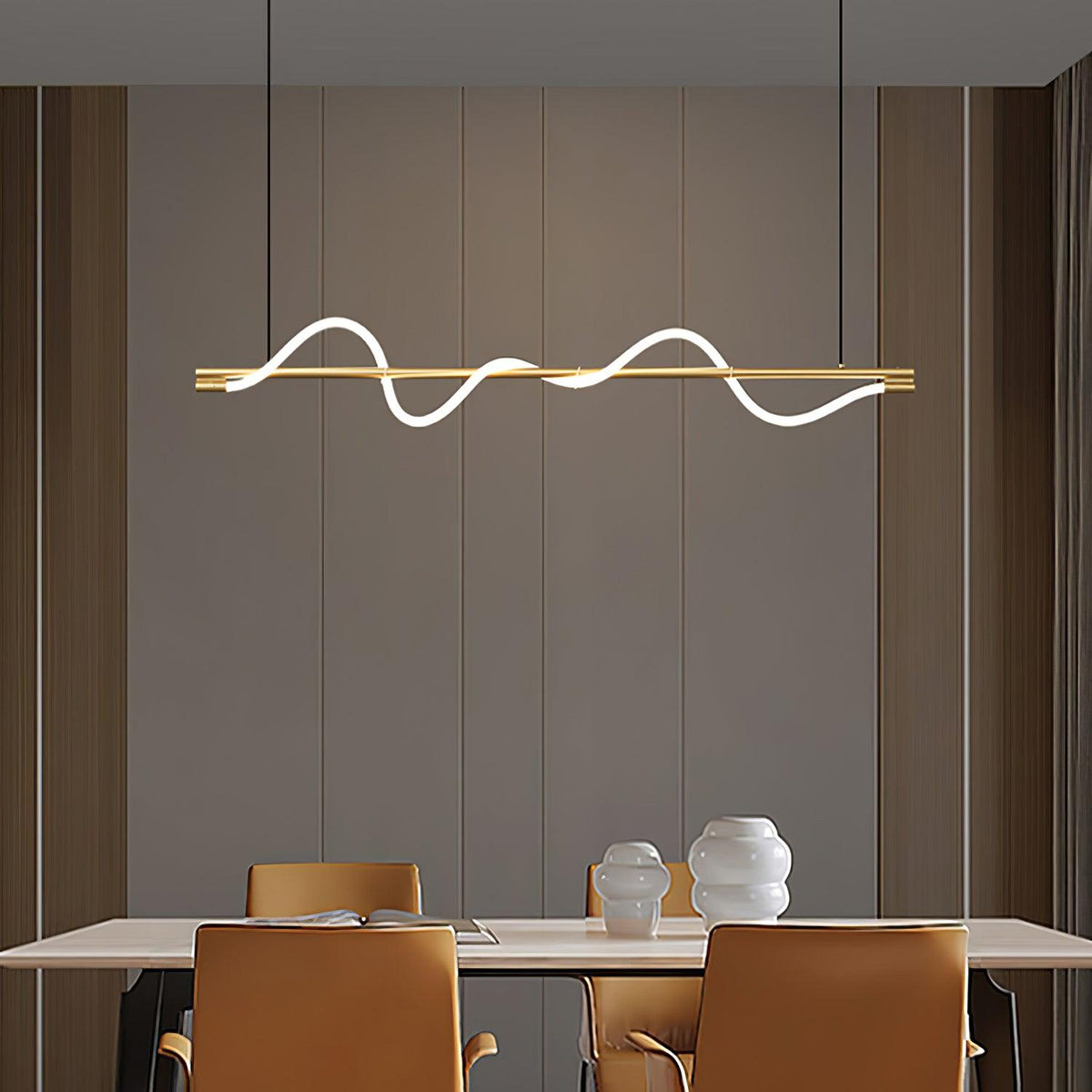 Linear Curve Island Chandelier
