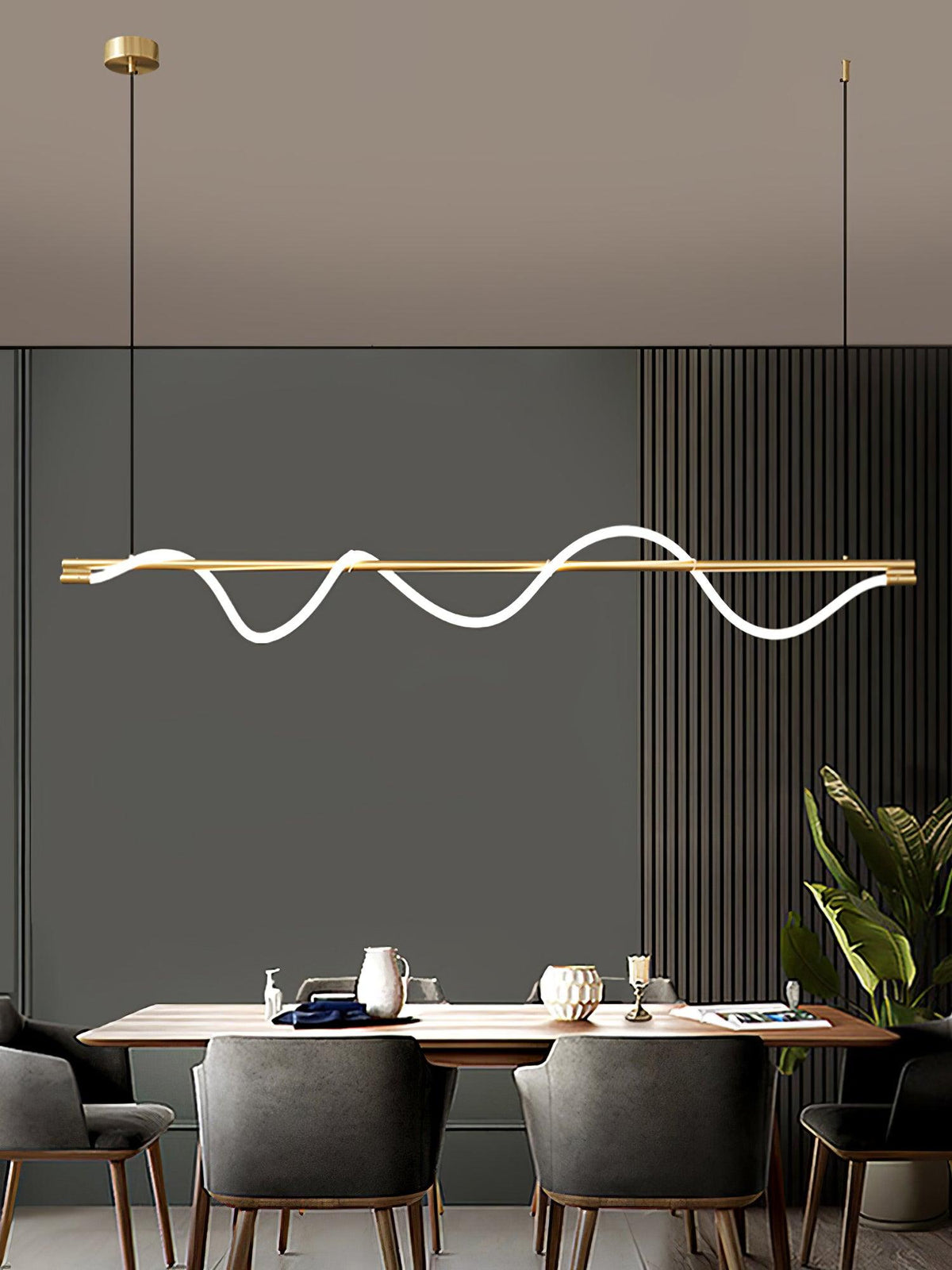 Linear Curve Island Chandelier