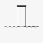 Linear LED Pendant Light in Brass and Glass for Modern Interiors