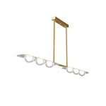 Linear LED Pendant Light in Brass and Glass for Modern Interiors