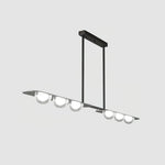 Linear LED Pendant Light in Brass and Glass for Modern Interiors