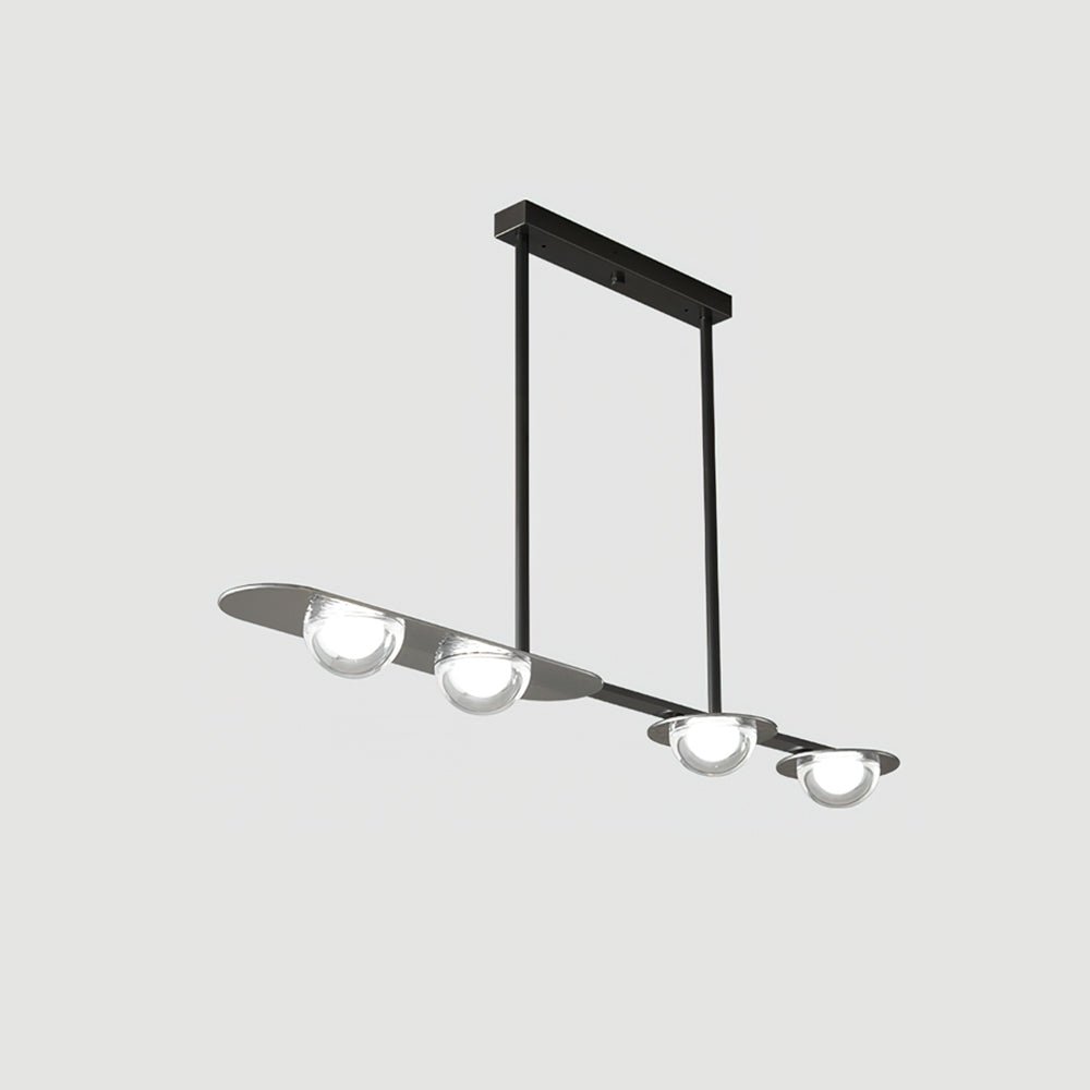 Linear LED Pendant Light in Brass and Glass for Modern Interiors