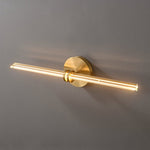 Linear Filament Wall Sconce in Brass and Glass for Modern Interiors