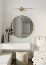 Linear Filament Wall Sconce in Brass and Glass for Modern Interiors