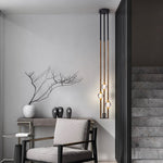 Droplet Pendant Light with Wood and Brass Accents
