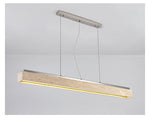 Linear Travertine Pendant Light – Modern Stone Suspension Lamp for Dining & Kitchen Island