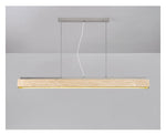 Linear Travertine Pendant Light – Modern Stone Suspension Lamp for Dining & Kitchen Island