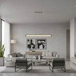Linear Tube LED Pendant Light – Modern Minimalist Dining Room Lighting