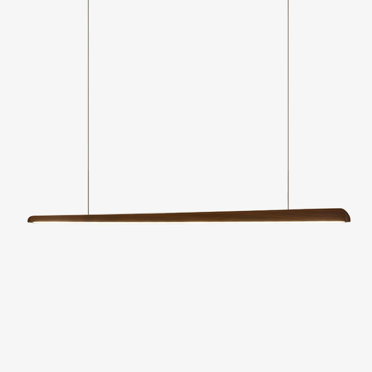 Linearity Modern Walnut LED Linear Pendant Light for Kitchen Island and Dining Room