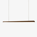 Linearity Modern Walnut LED Linear Pendant Light for Kitchen Island and Dining Room