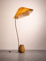 Linen Canopy Floor Lamp – Modern Natural Lighting for Living Spaces