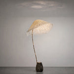 Linen Canopy Floor Lamp – Modern Natural Lighting for Living Spaces