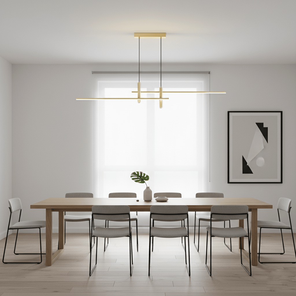 Links Linear LED Pendant Light for Kitchen Island | Modern Minimalist Ceiling Lamp