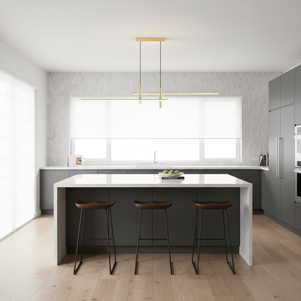 Links Linear LED Pendant Light for Kitchen Island | Modern Minimalist Ceiling Lamp
