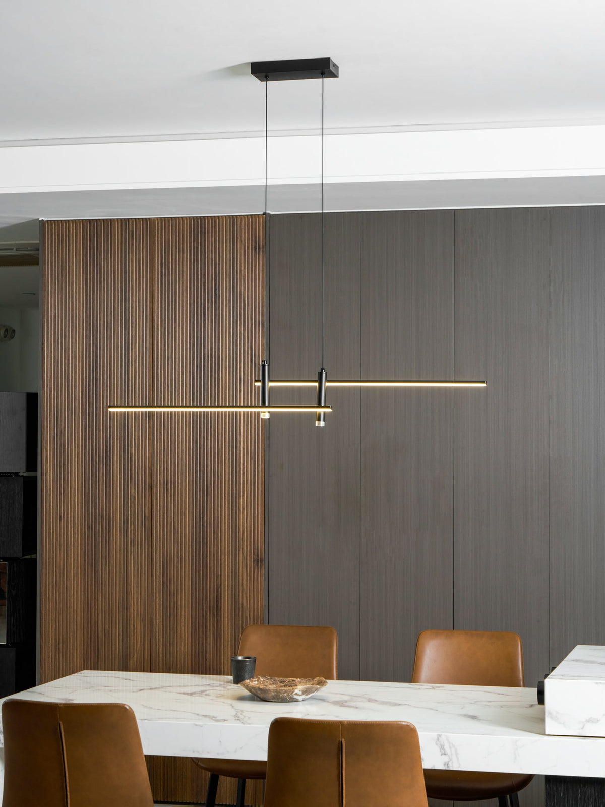Links Linear LED Pendant Light for Kitchen Island | Modern Minimalist Ceiling Lamp