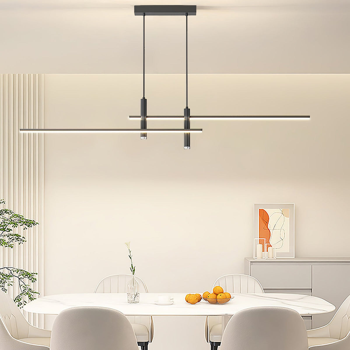 Links Linear LED Pendant Light for Kitchen Island | Modern Minimalist Ceiling Lamp