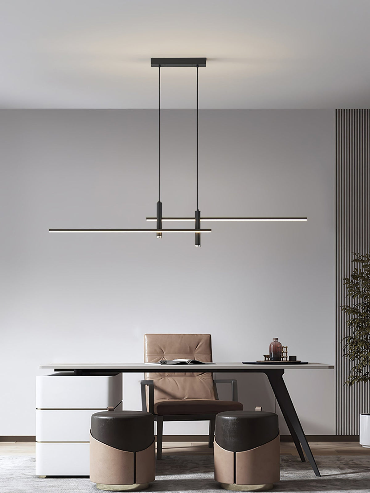 Links Linear LED Pendant Light for Kitchen Island | Modern Minimalist Ceiling Lamp