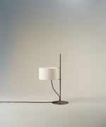 Lino Arc Table Lamp – Sculptural Brass & Fabric Designer Lamp for Modern Interiors