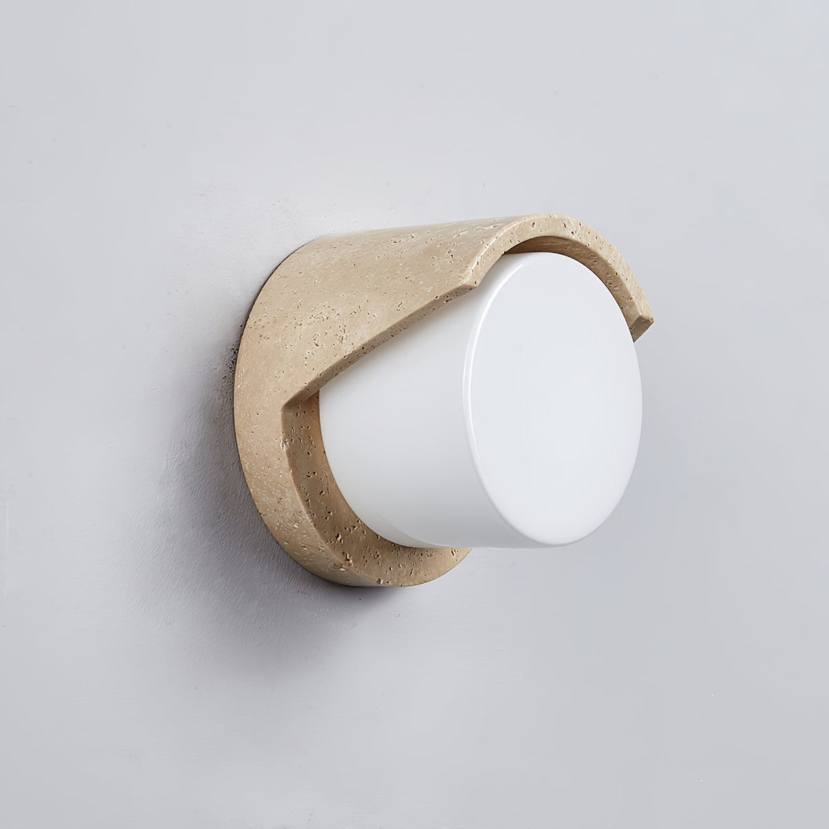 Linus Travertine Wall Sconce – Natural Stone Modern Wall Light