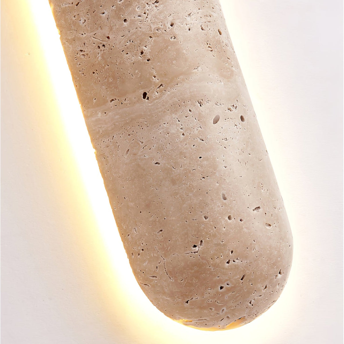 Liora Travertine Wall Sconce — Sculptural Stone LED Wall Light