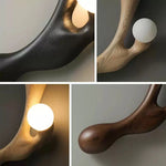 Liora Drift Wood Wall Sconce | Sculptural Solid Wood Wall Light