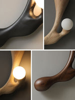 Liora Drift Wood Wall Sconce | Sculptural Solid Wood Wall Light