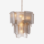 Liora Melted Glass Chandelier – Modern Sculptural Pendant Light for Dining Room and Living Room
