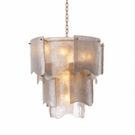 Liora Melted Glass Chandelier – Modern Sculptural Pendant Light for Dining Room and Living Room