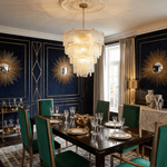 Liora Melted Glass Chandelier – Modern Sculptural Pendant Light for Dining Room and Living Room