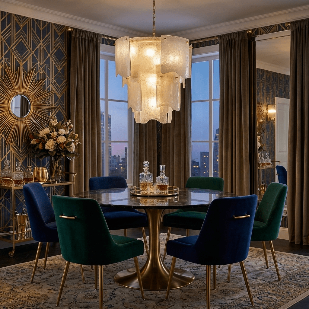 Liora Melted Glass Chandelier – Modern Sculptural Pendant Light for Dining Room and Living Room