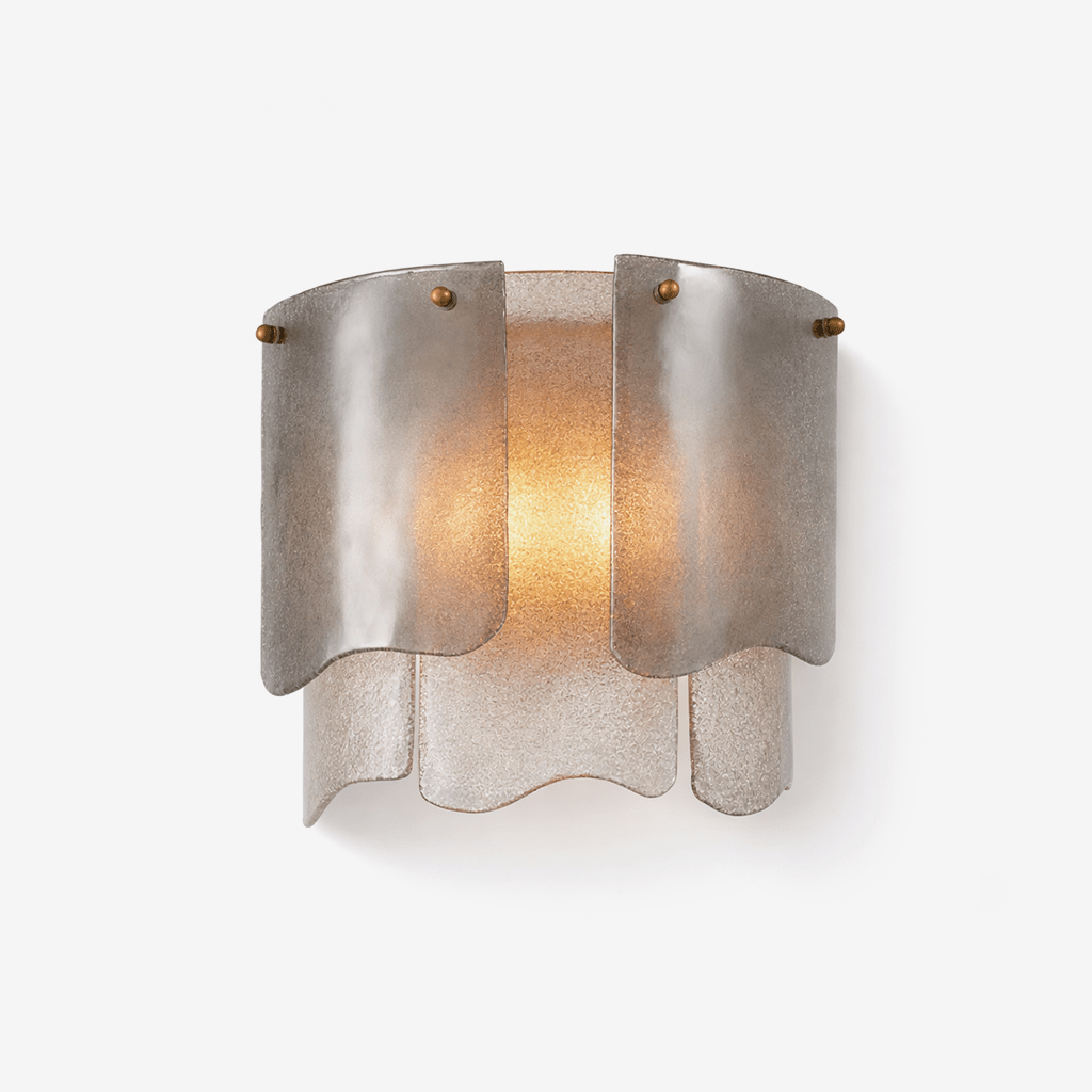 Liora Sculptural Melted Glass Wall Sconce in Gold